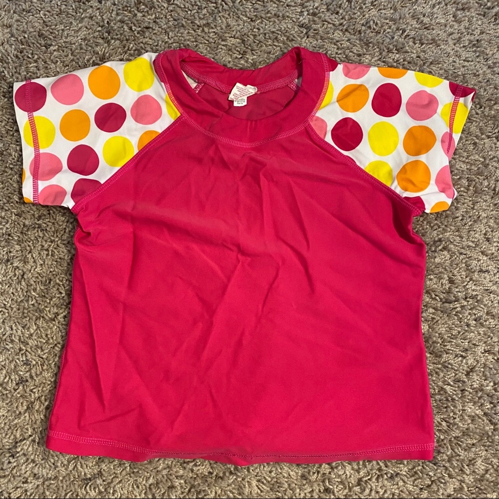 Xhileration swim rash guard hot pink girls 7/8 med